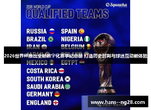 2026世界杯推出全新数字化赛事纪念册 打造历史时刻与球迷互动新体验